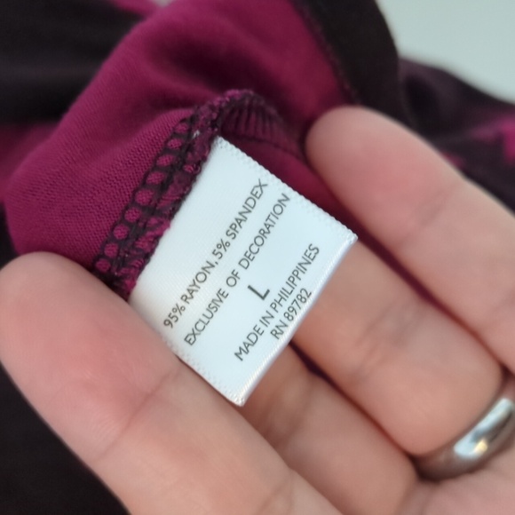 Natori Oversized Soft Stretchy Dolman Sleeves Top Abstract Athleasure Sz Large - Picture 4 of 8